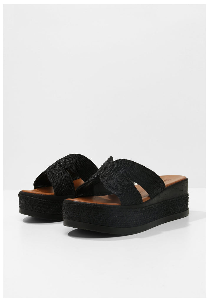 Inuovo Pantoletten Textil Schwarz - surf4shoes