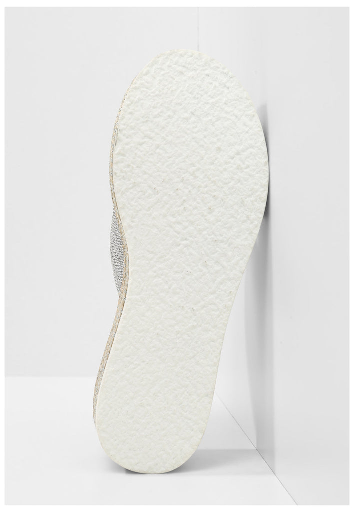 Inuovo Pantoletten Textil Silber - surf4shoes