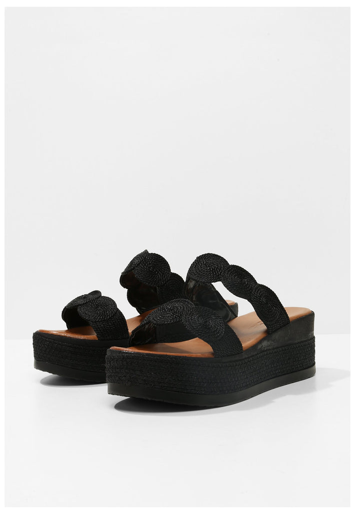 Inuovo Pantoletten Textil Schwarz - surf4shoes