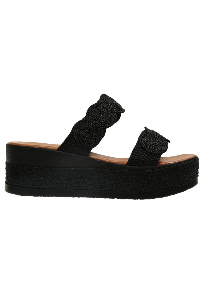 Inuovo Pantoletten Textil Schwarz - surf4shoes