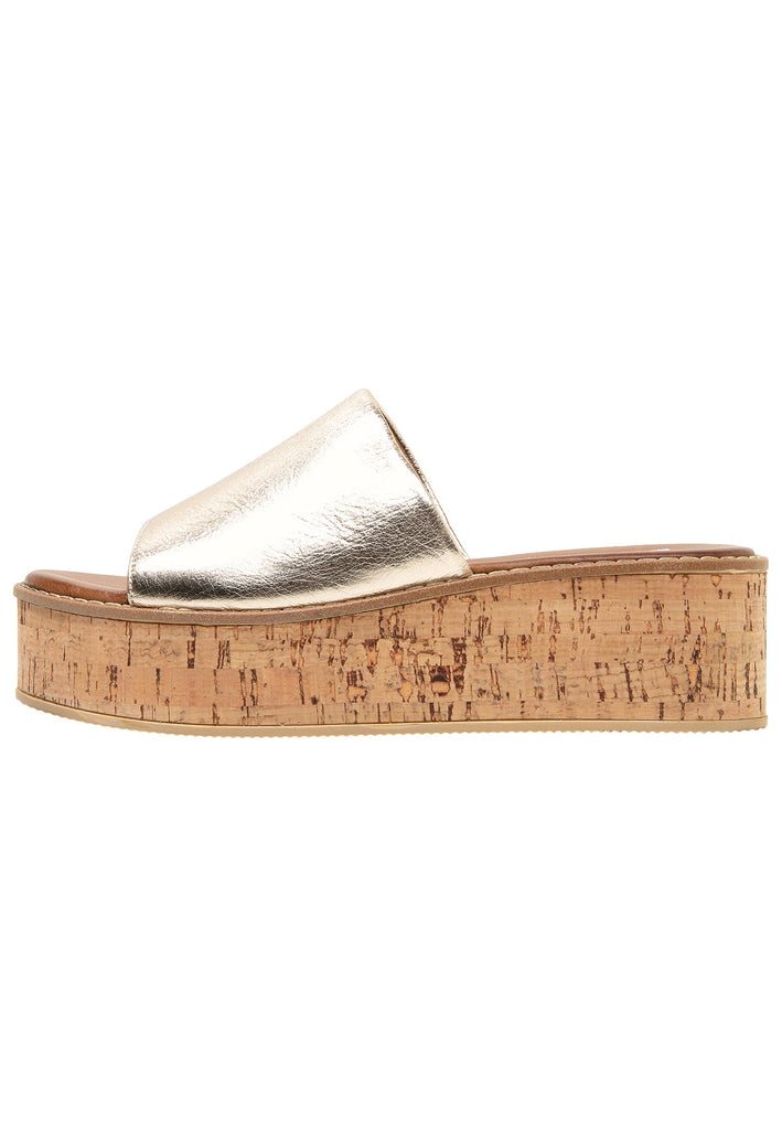 Inuovo Pantoletten Leder Gold - surf4shoes