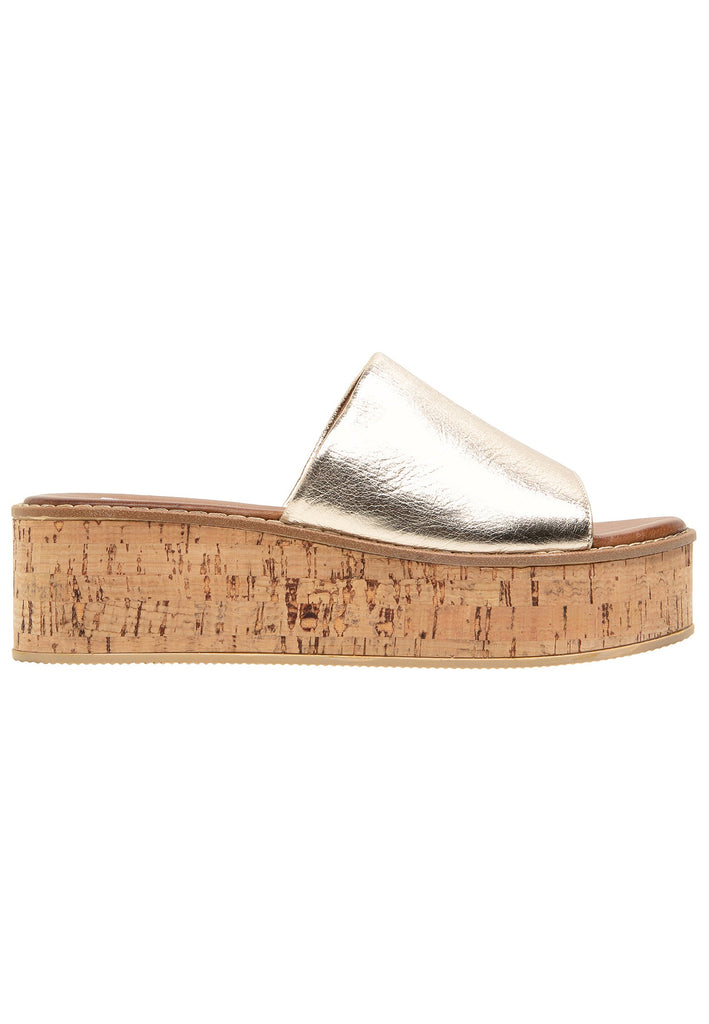Inuovo Pantoletten Leder Gold - surf4shoes