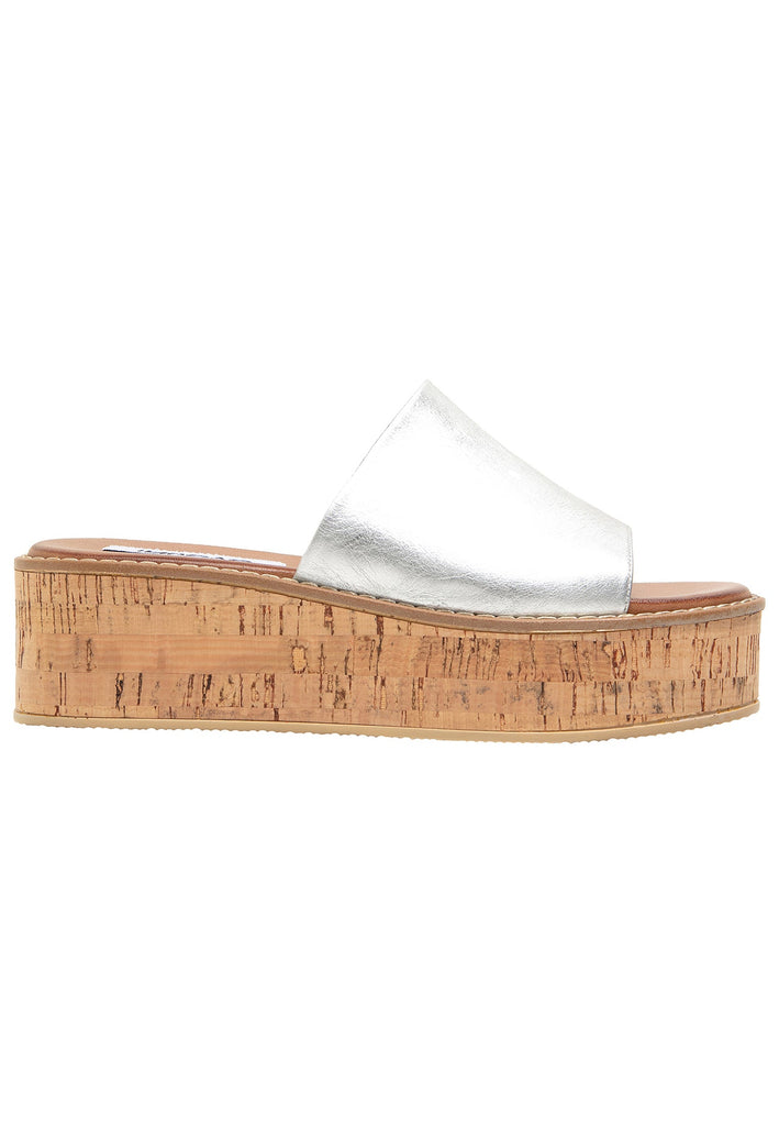 Inuovo Pantoletten Leder Silber - surf4shoes
