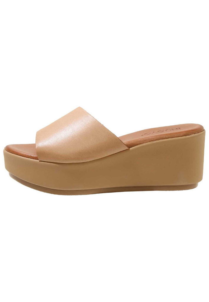 Inuovo Pantoletten Leder Hellbraun - surf4shoes