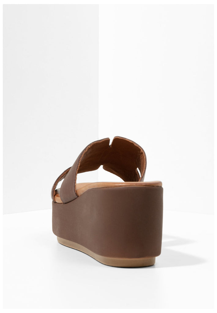 Inuovo Pantoletten Leder Dunkelbraun - surf4shoes