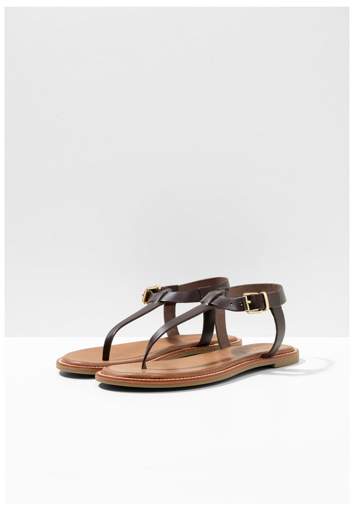 Inuovo Zehensteg Leder Dunkelbraun - surf4shoes