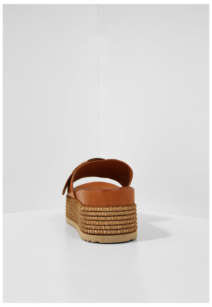 Inuovo Pantoletten Leder Mittelbraun - surf4shoes