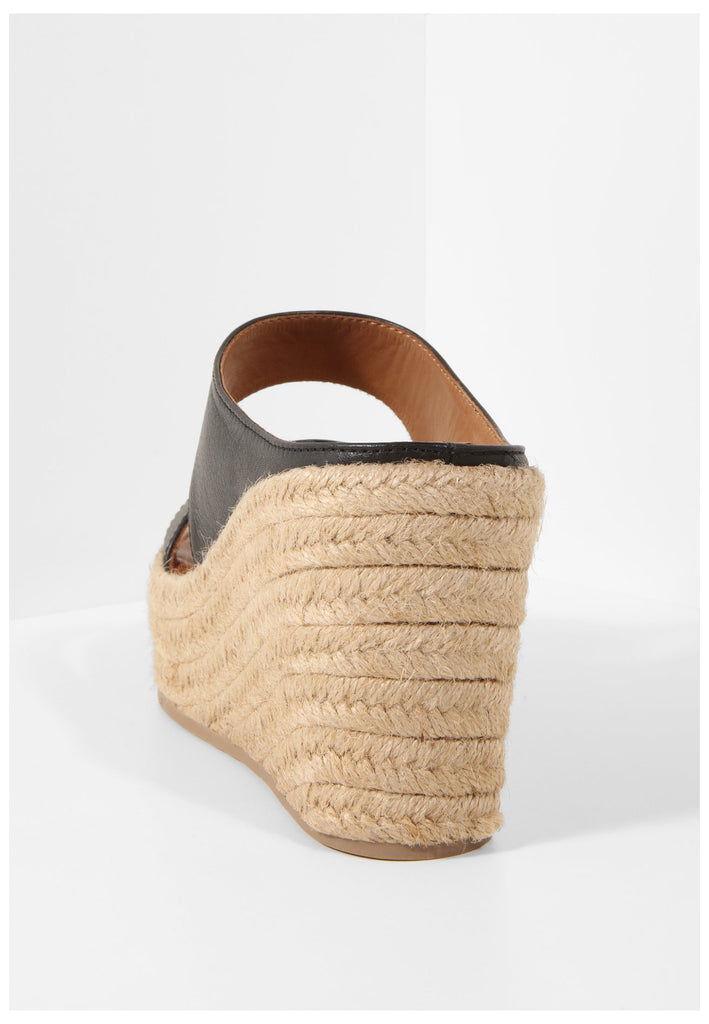 Inuovo Pantoletten Leder Schwarz - surf4shoes