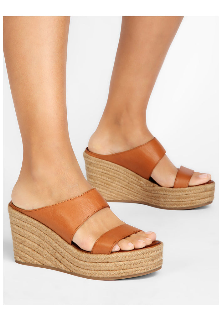 Inuovo Pantoletten Leder Mittelbraun - surf4shoes