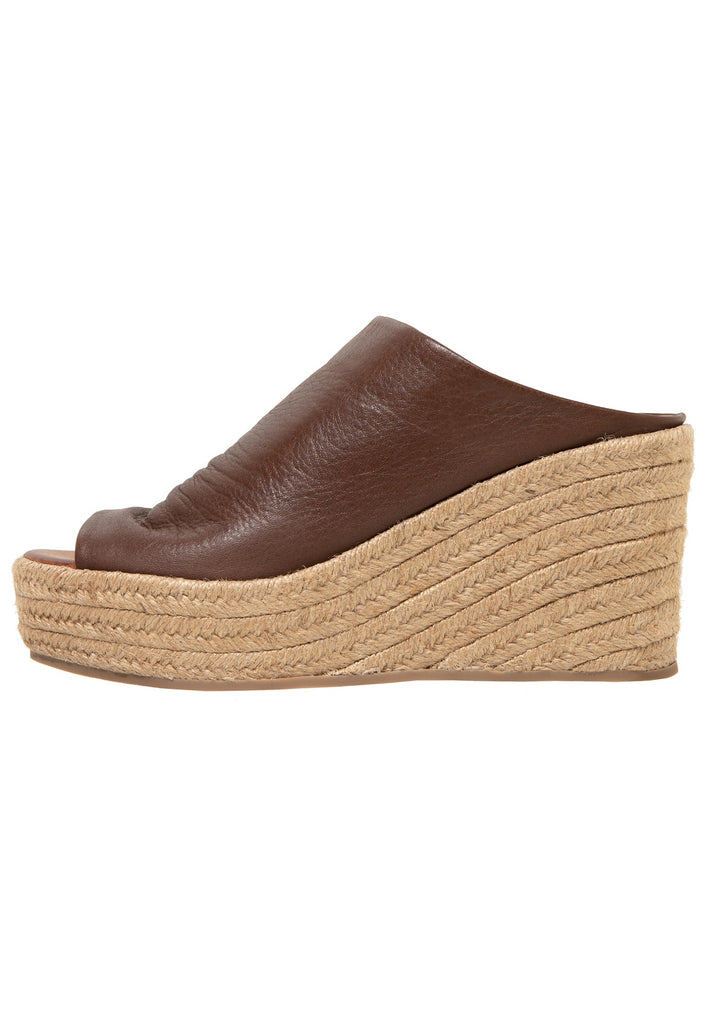 Inuovo Pantoletten Leder Dunkelbraun - surf4shoes