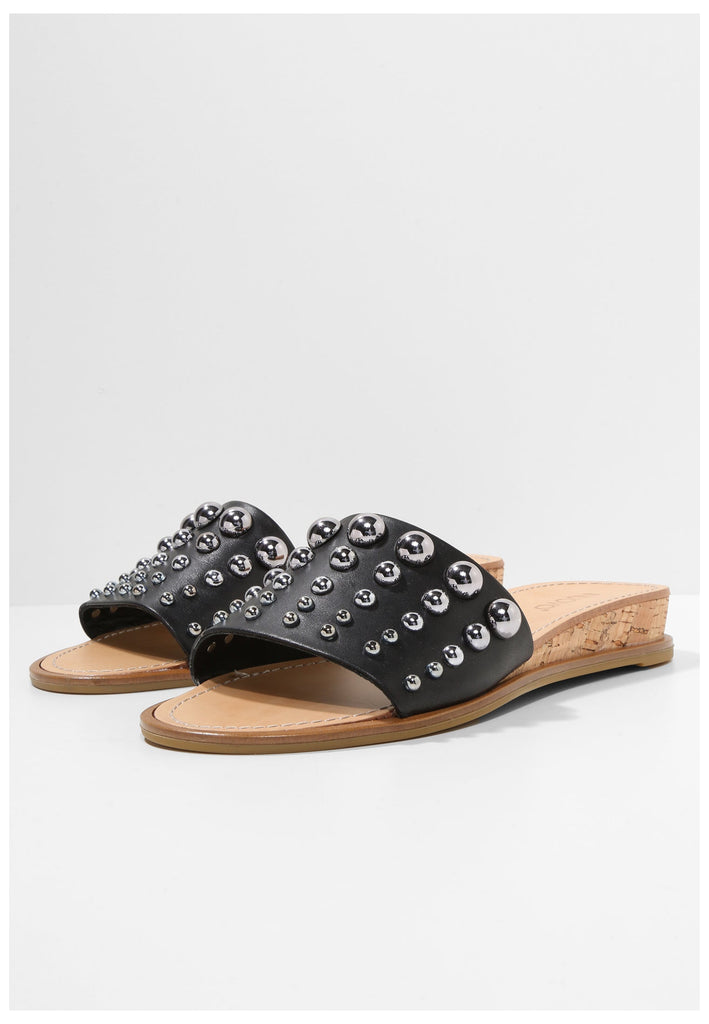 Inuovo Pantoletten Leder Schwarz - surf4shoes