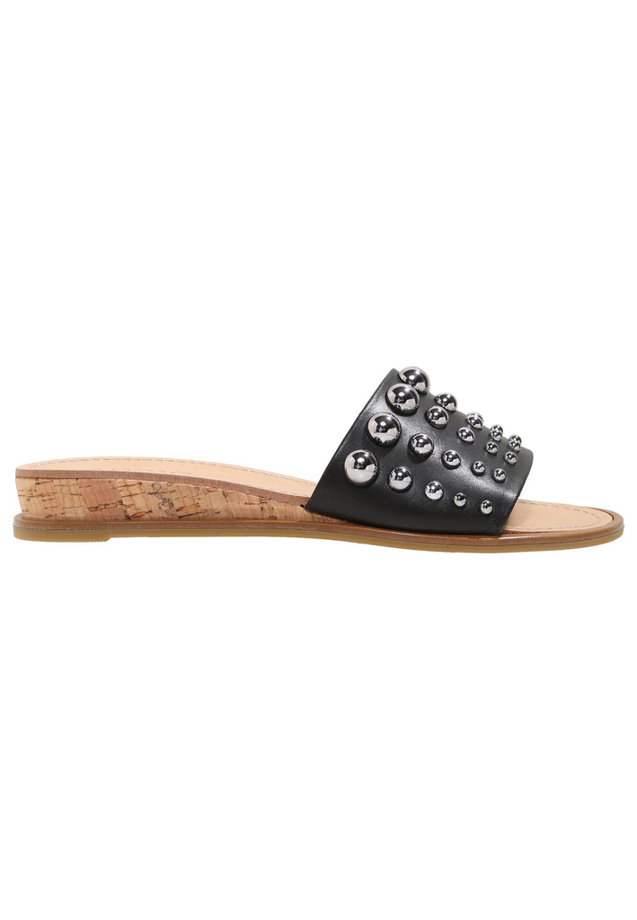 Inuovo Pantoletten Leder Schwarz - surf4shoes