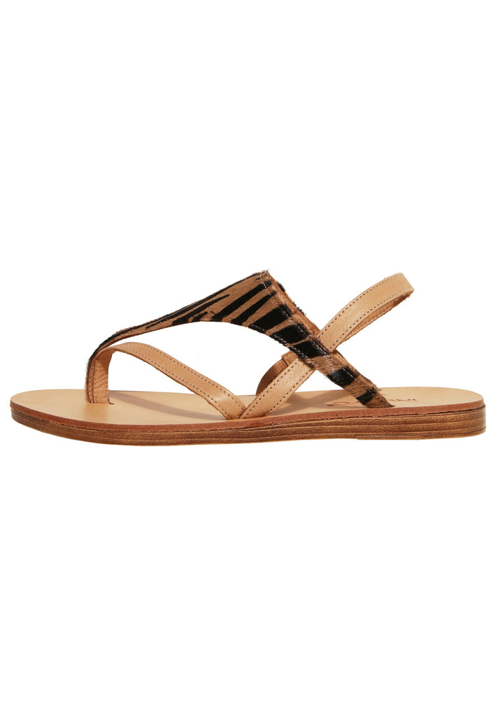 Inuovo Zehensteg Leder Schwarz/Braun - surf4shoes