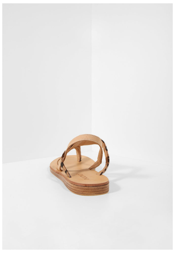 Inuovo Zehensteg Leder Schwarz/Braun - surf4shoes