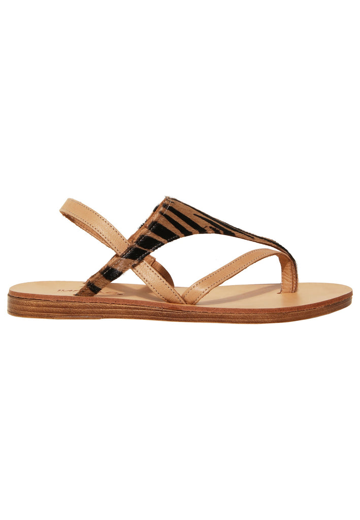 Inuovo Zehensteg Leder Schwarz/Braun - surf4shoes