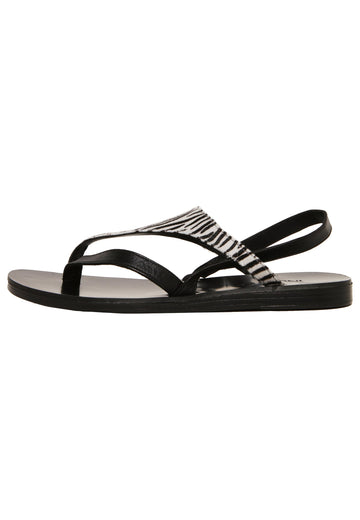 Inuovo Zehensteg Leder Schwarz/Weiß - surf4shoes