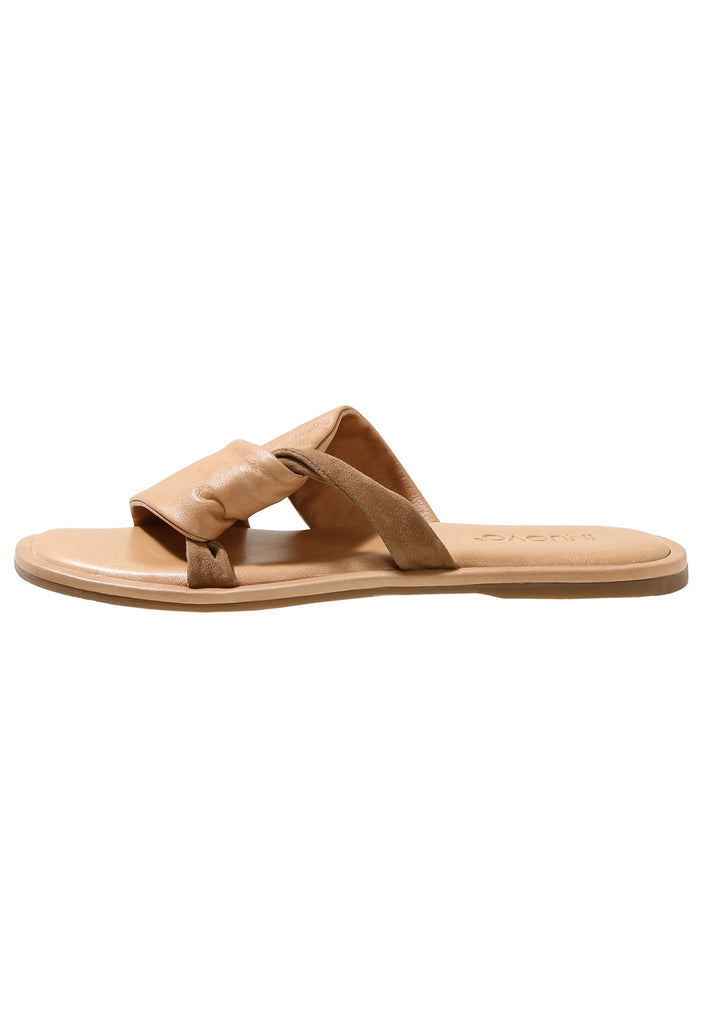 Inuovo Pantoletten Leder Hellbraun - surf4shoes