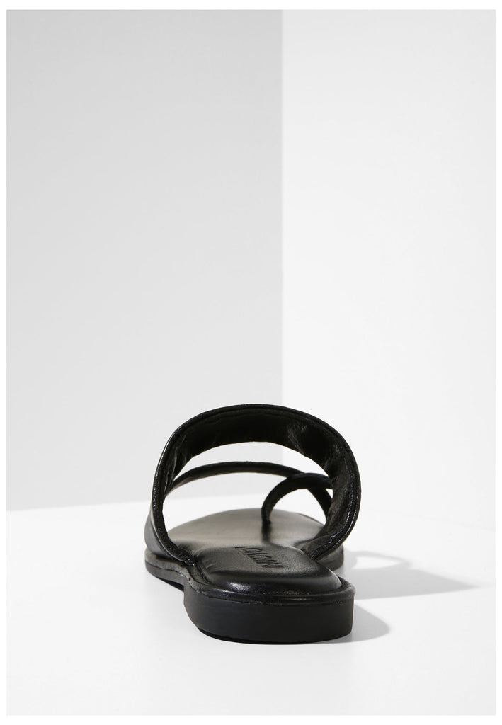 Inuovo Pantoletten Leder Schwarz - surf4shoes