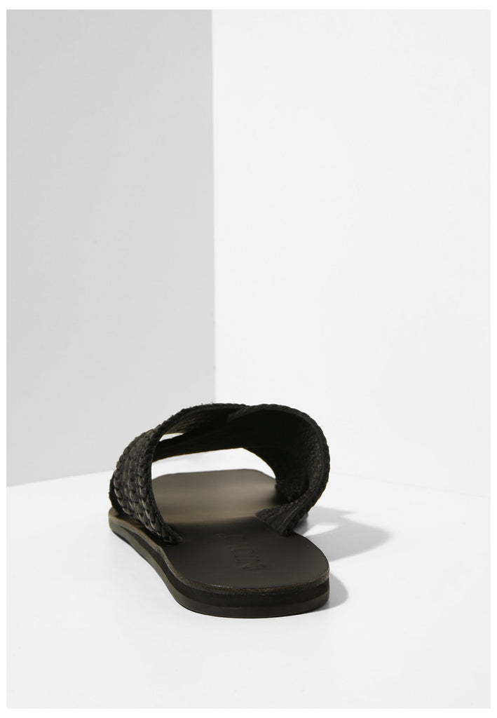 Inuovo Pantoletten Leder Schwarz - surf4shoes