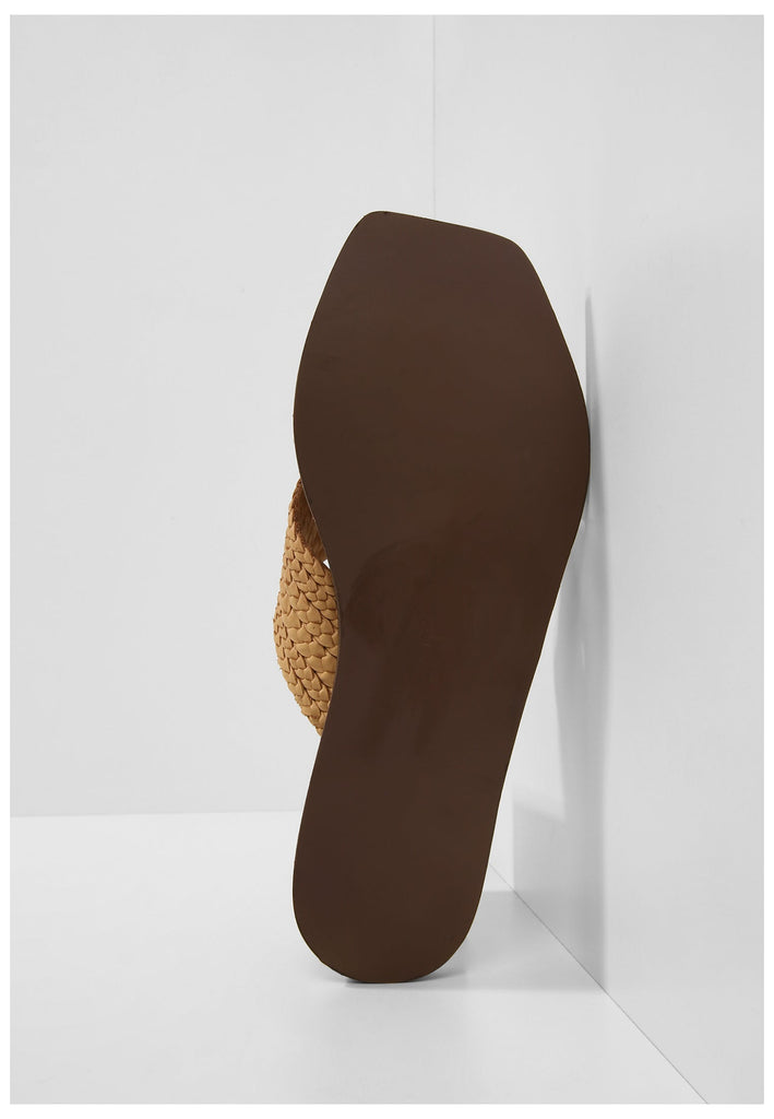 Inuovo Pantoletten Leder Hellbraun - surf4shoes