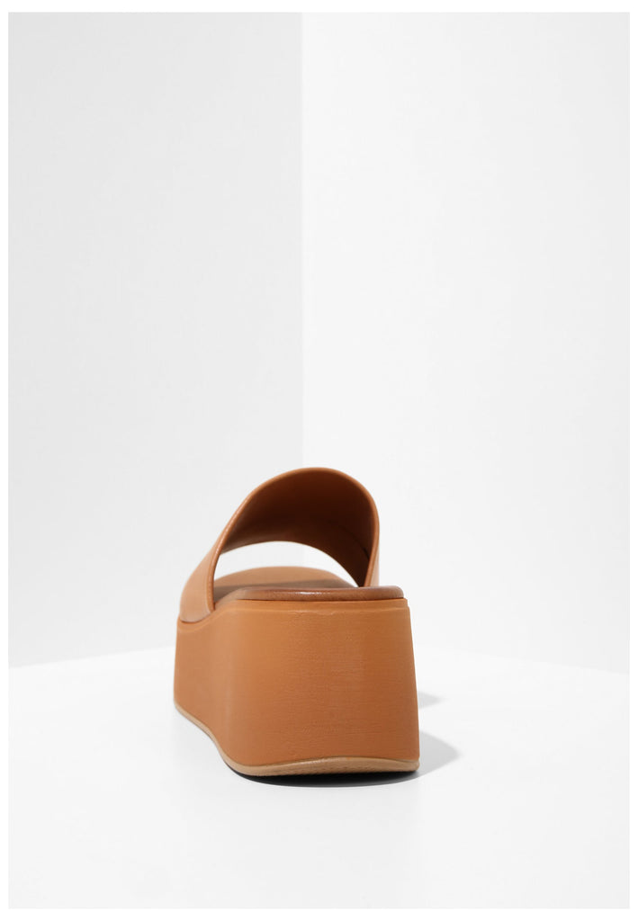 Inuovo Pantoletten Leder Mittelbraun - surf4shoes