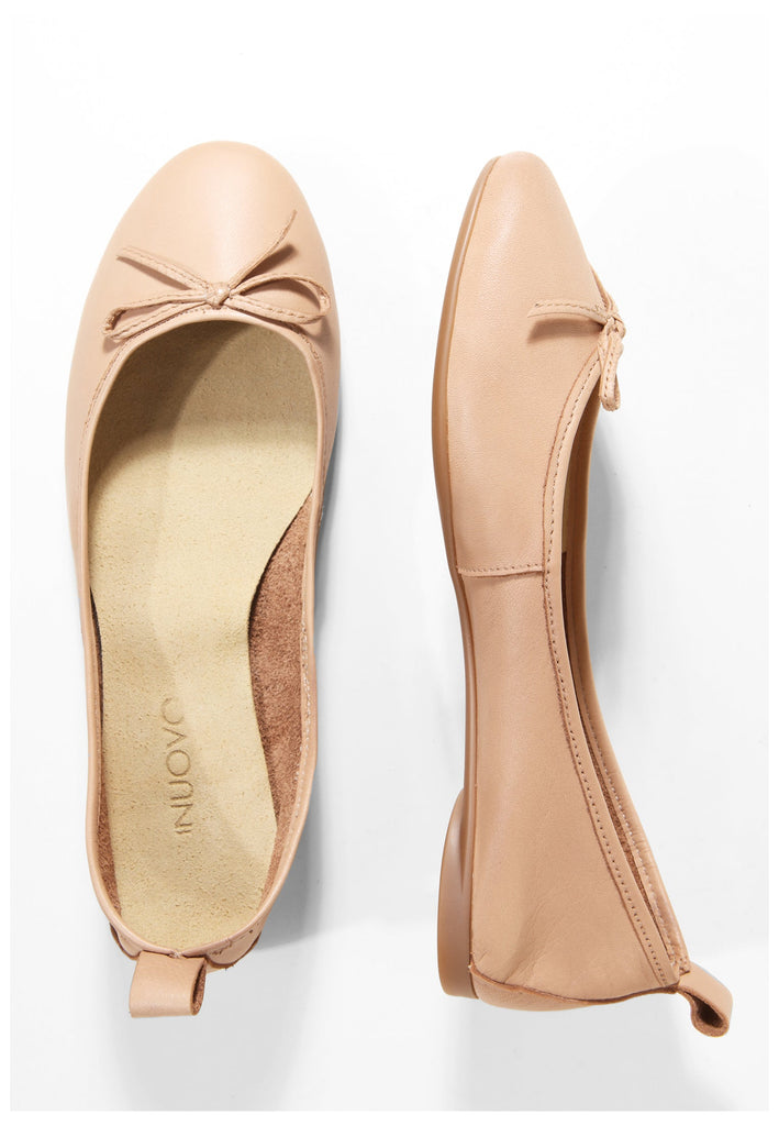 Inuovo Ballerinas Leder Hellbraun - surf4shoes