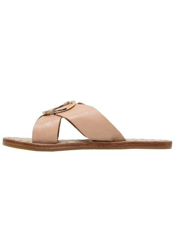 Inuovo Pantoletten Leder Beige - surf4shoes