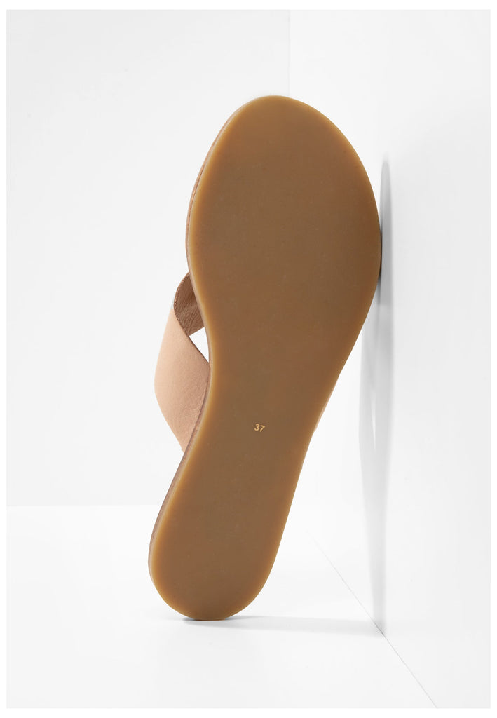 Inuovo Pantoletten Leder Beige - surf4shoes