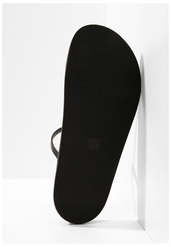 Inuovo Pantoletten Leder Schwarz - surf4shoes