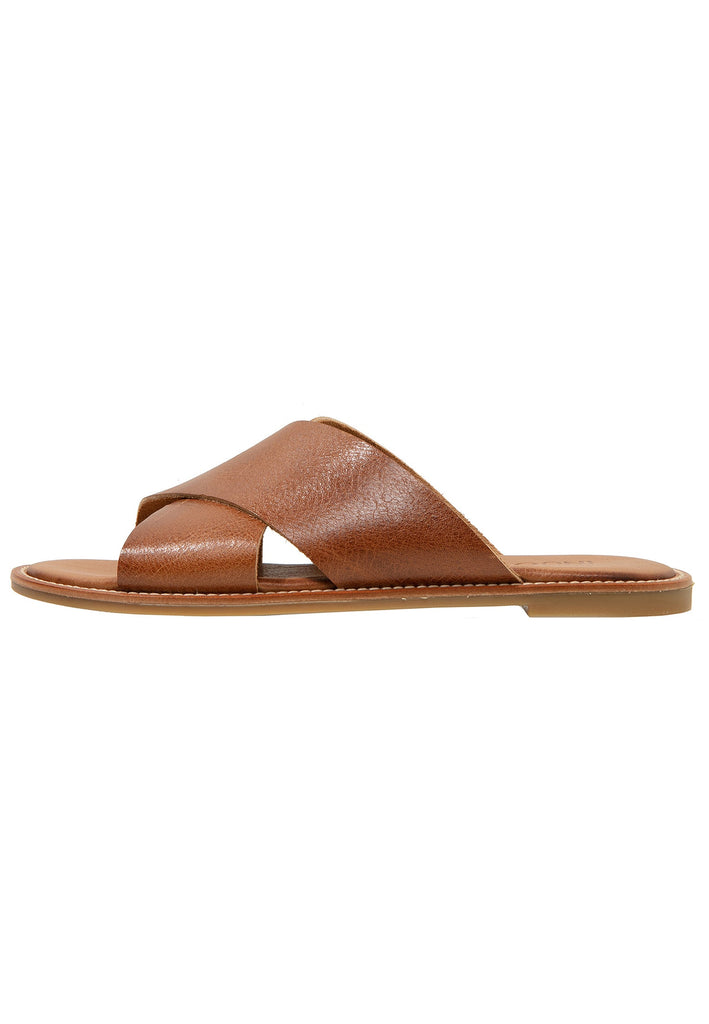 Inuovo Pantoletten Leder Mittelbraun - surf4shoes