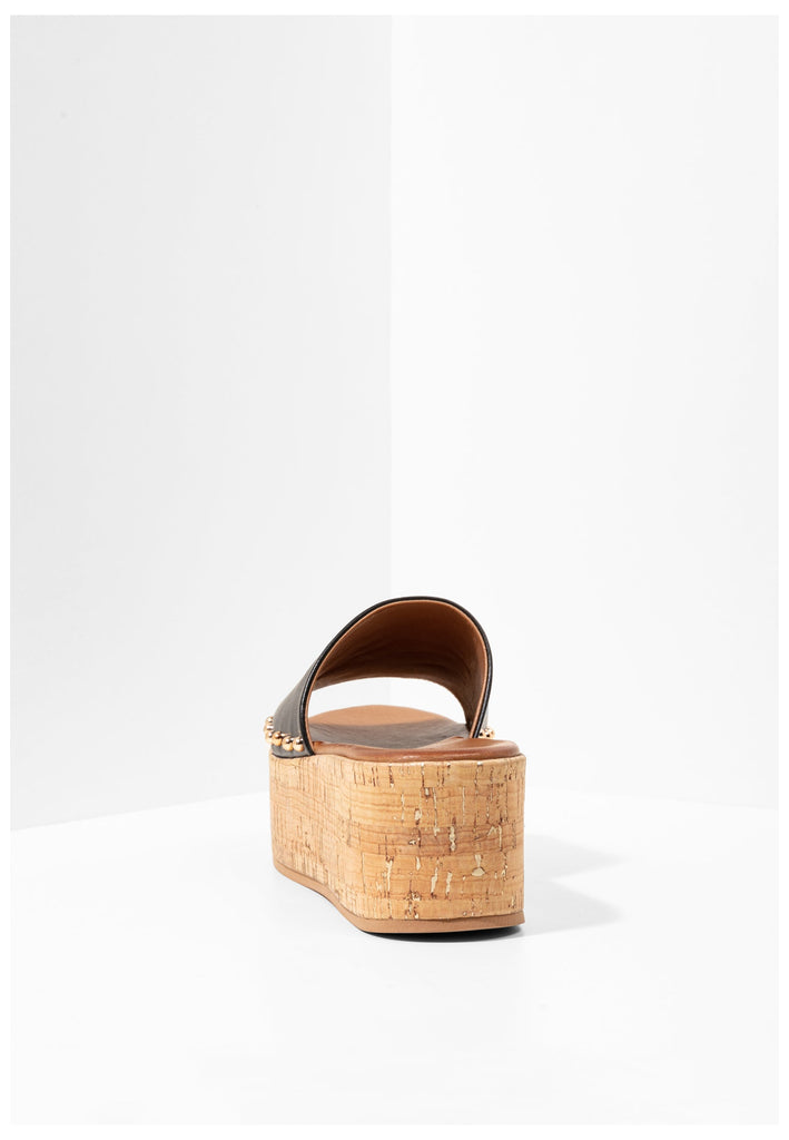 Inuovo Pantoletten Leder Schwarz - surf4shoes