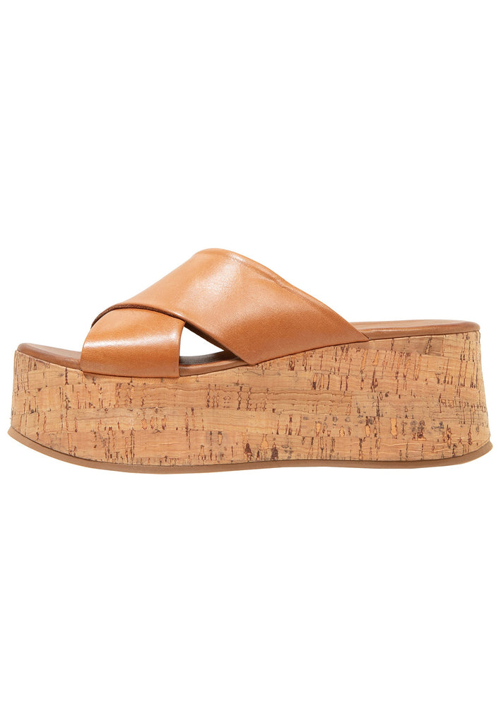 Inuovo Pantoletten Leder Mittelbraun - surf4shoes