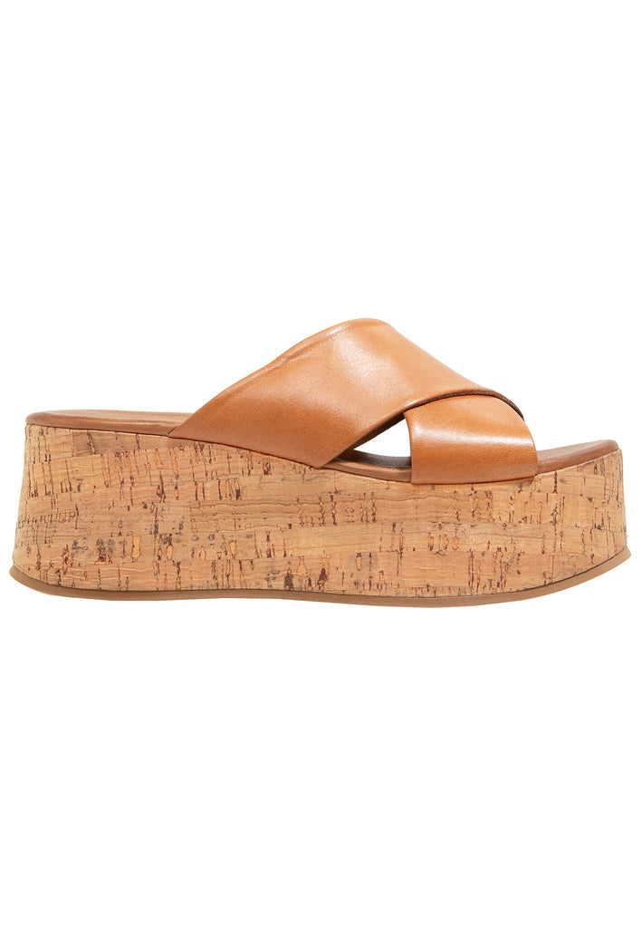 Inuovo Pantoletten Leder Mittelbraun - surf4shoes