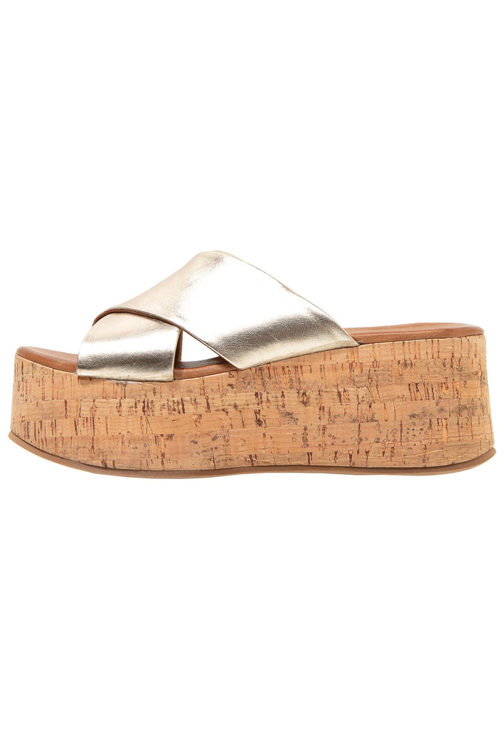 Inuovo Pantoletten Leder Gold - surf4shoes