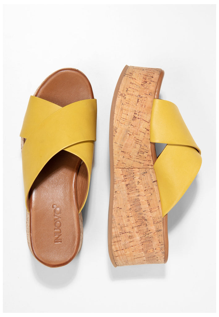 Inuovo Pantoletten Leder Yellow - surf4shoes