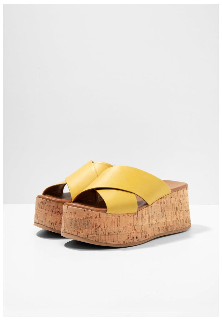 Inuovo Pantoletten Leder Yellow - surf4shoes
