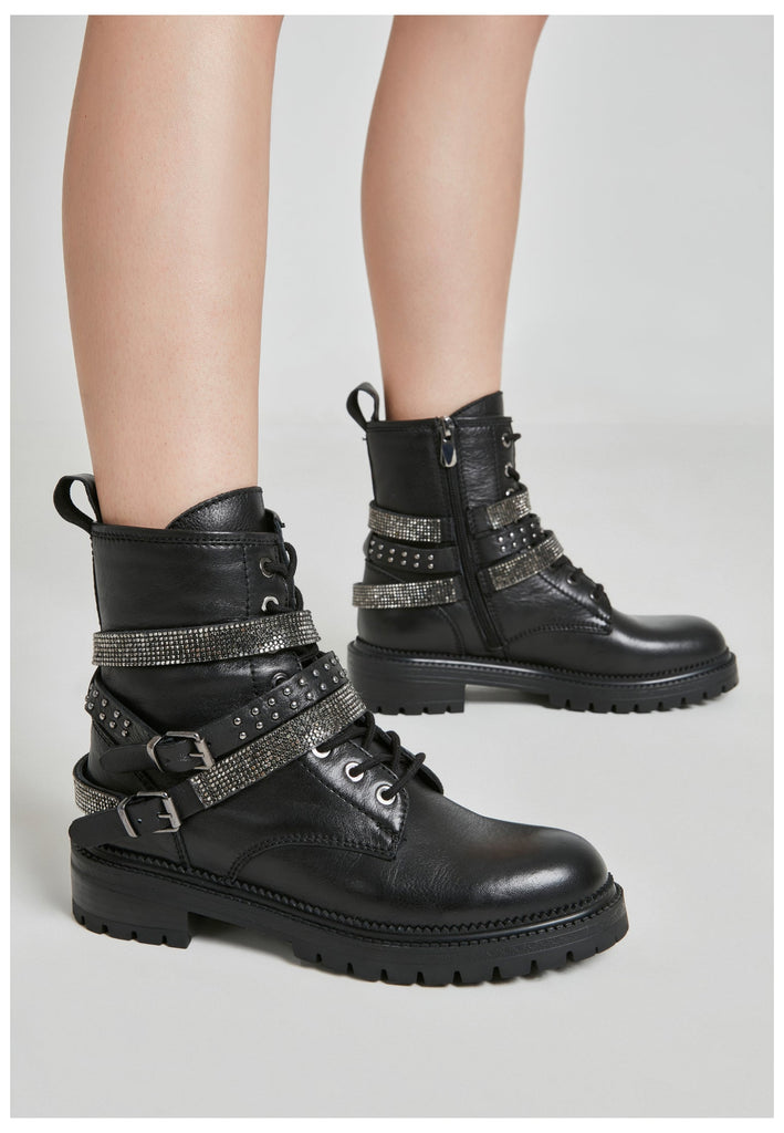 Inuovo Stiefelette Leder Schwarz - surf4shoes