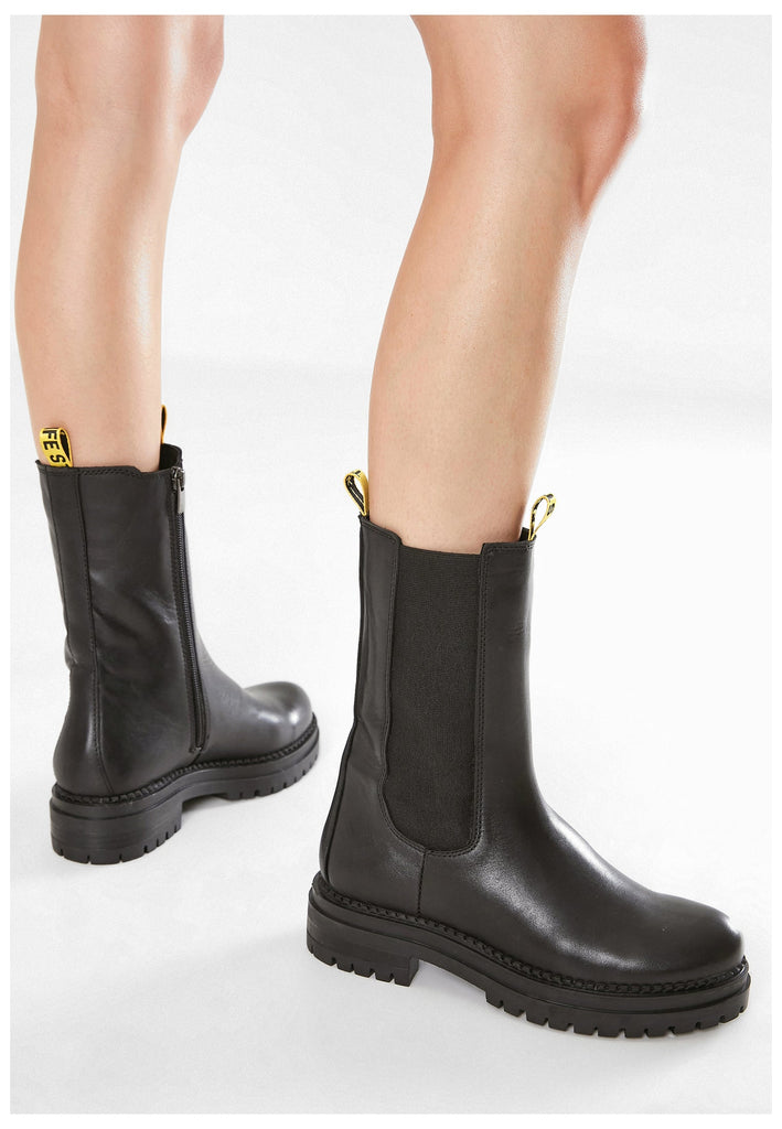 Inuovo Stiefelette Leder/Textil Black - surf4shoes