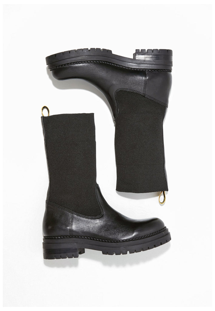 Inuovo Stiefelette Leder/Textil Black - surf4shoes