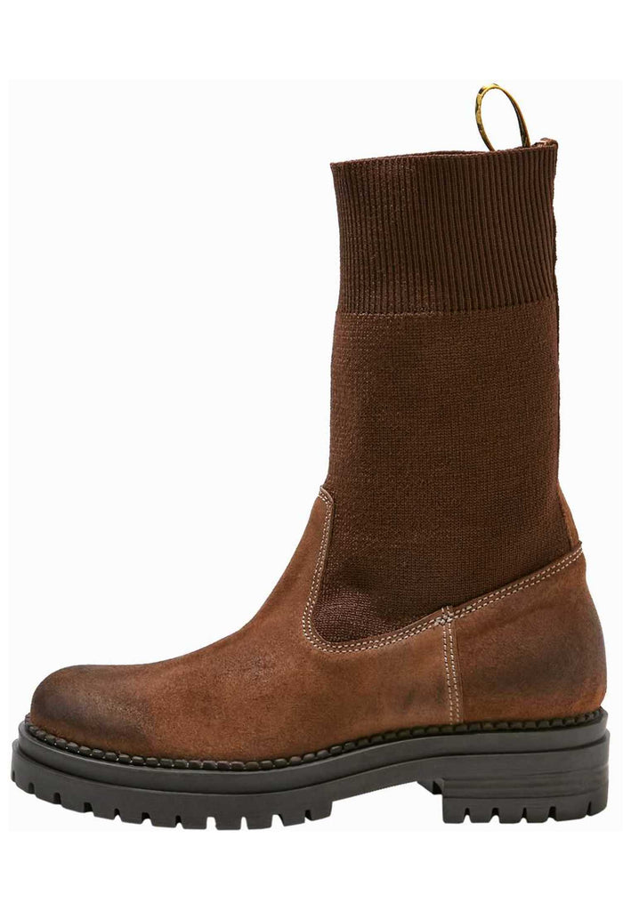 Inuovo Stiefelette Leder/Textil Braun - surf4shoes