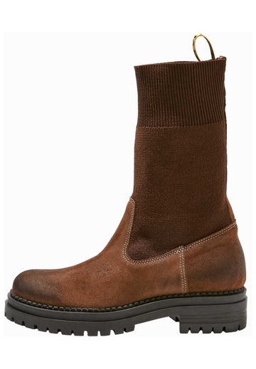 Inuovo Stiefelette Leder/Textil Braun - surf4shoes