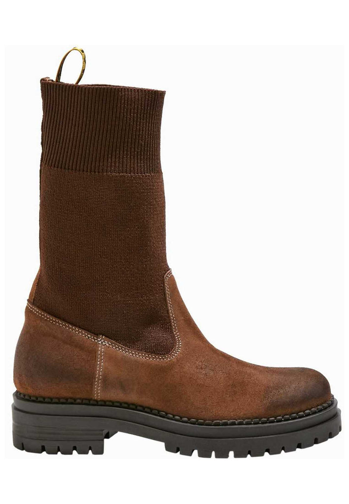 Inuovo Stiefelette Leder/Textil Braun - surf4shoes