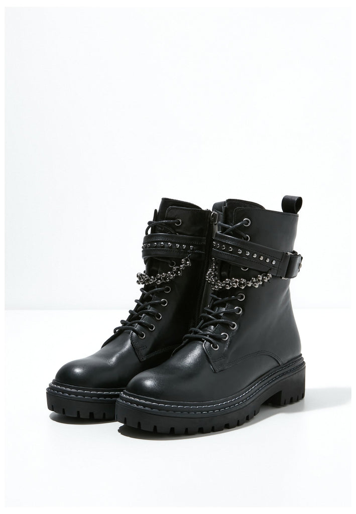 Inuovo Stiefelette Leder Schwarz Warmfutter - surf4shoes