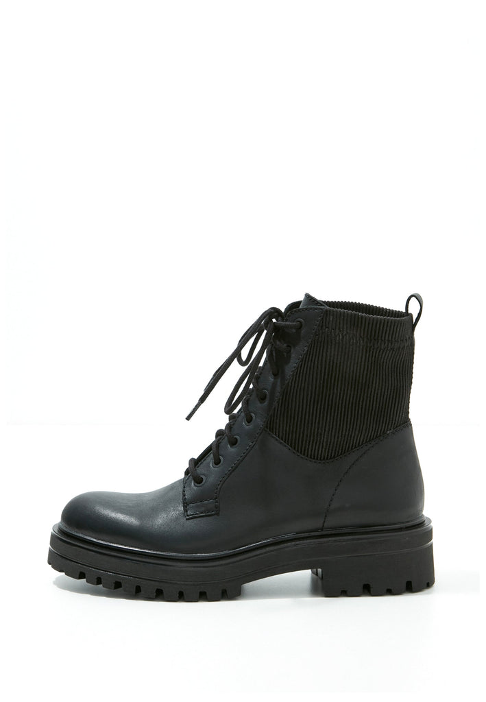 Inuovo Stiefelette Leder/Textil Schwarz - surf4shoes