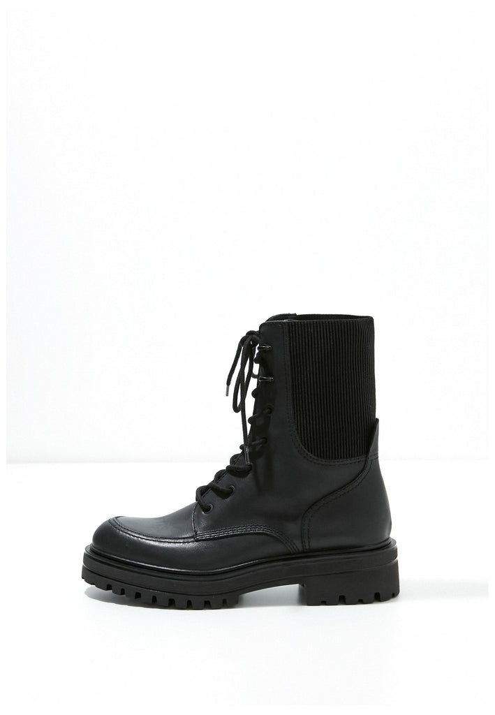 Inuovo Stiefelette Leder/Textil Schwarz - surf4shoes