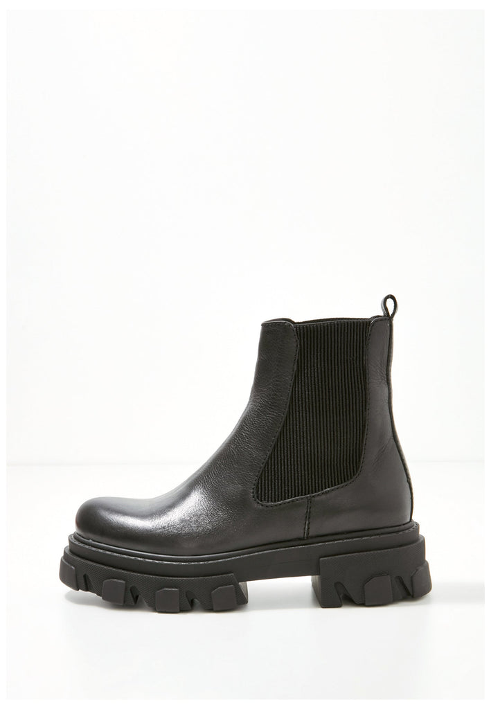 Inuovo Stiefelette Leder/Textil Schwarz - surf4shoes