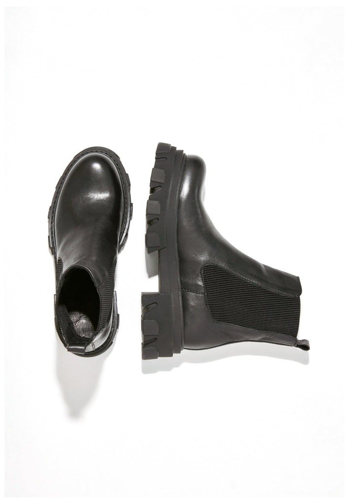 Inuovo Stiefelette Leder/Textil Schwarz - surf4shoes