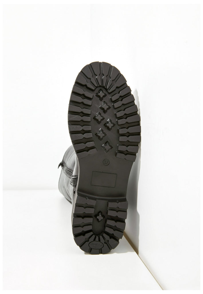 Inuovo Stiefel Leder/Textil Schwarz - surf4shoes