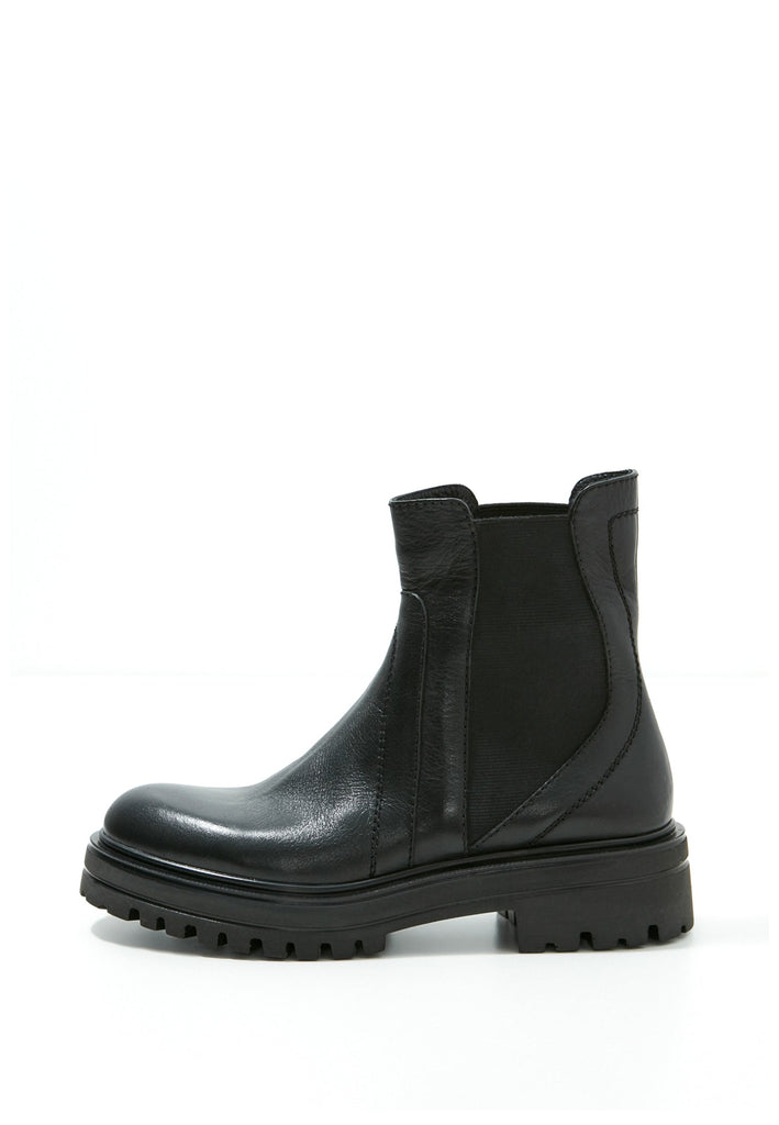 Inuovo Stiefelette Leder/Textil Schwarz - surf4shoes