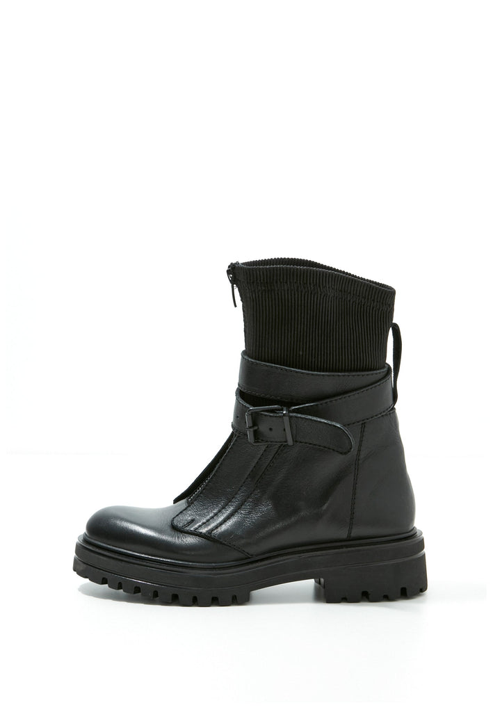 Inuovo Stiefelette Leder/Textil Schwarz - surf4shoes